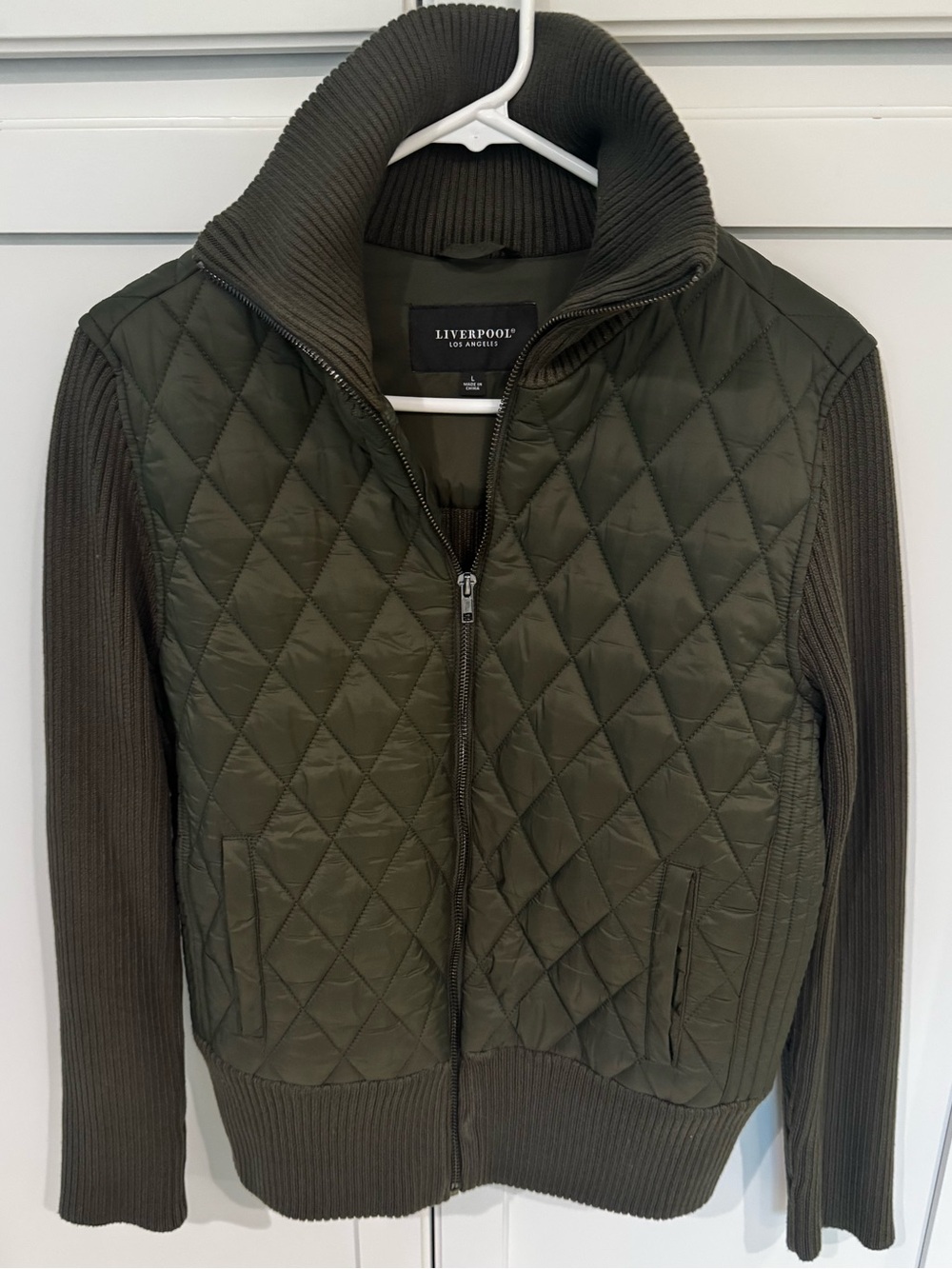 Liverpool Quilted Olive Green Jacket